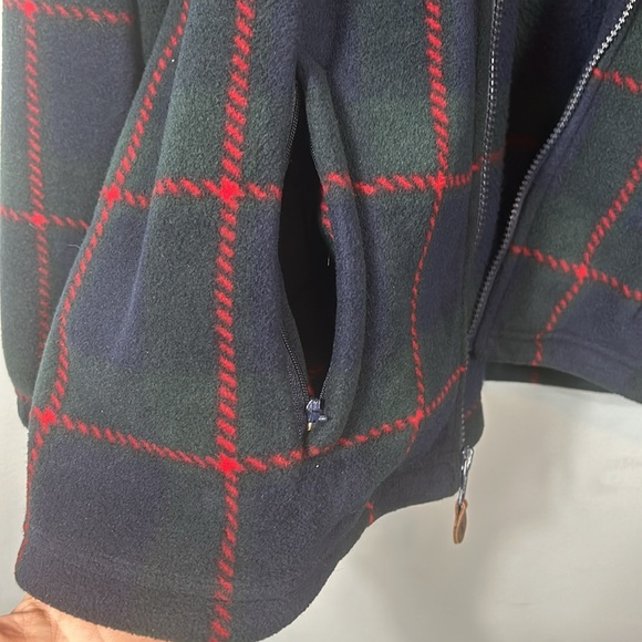 Vintage 90's Ralph Lauren Plaid Full Zip Fleece Unisex Jacket Petite M - Picture 9 of 14